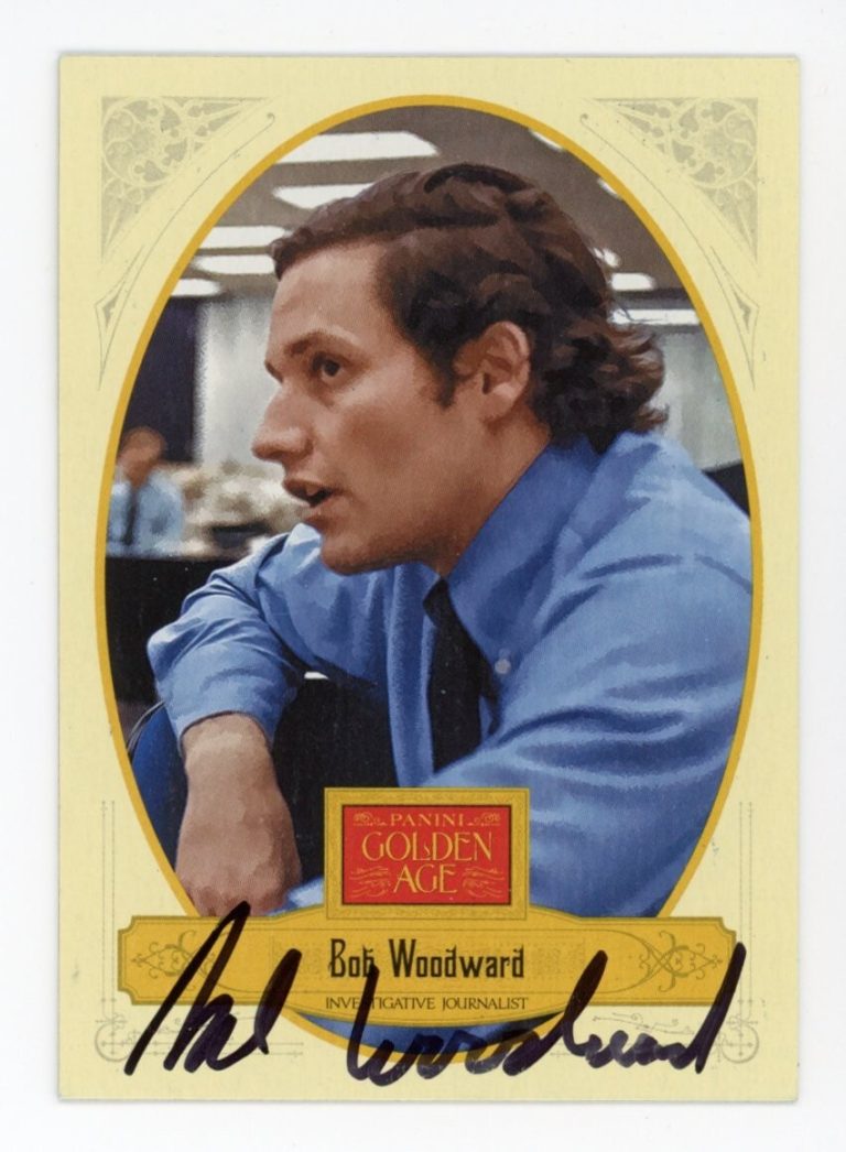 SIGNED CARD AUTO 2012 PANINI GOLDEN AGE BOB WOODWARD WATERGATE #136