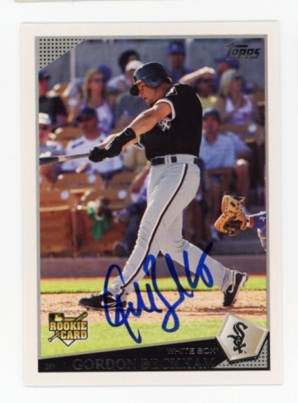 SIGNED BASEBALL CARD AUTO TOPPS 2009 GORDON BECKHAM #UH20 CHICAGO WHITE SOX