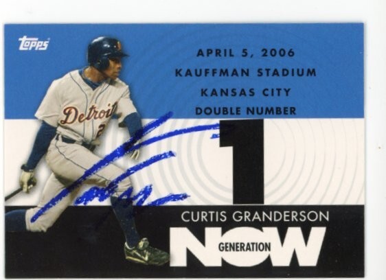 SIGNED BASEBALL CARD AUTO TOPPS 2007 CURTIS GRANDERSON #GN520 DETROIT TIGERS