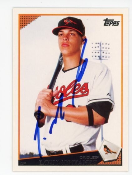 SIGNED BASEBALL CARD AUTO TOPPS 2009 LOU MONTANEZ BALTIMORE ORIOLES #509