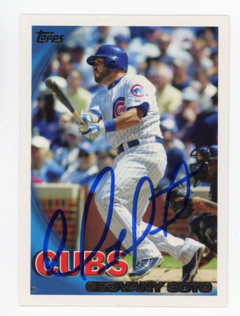SIGNED BASEBALL CARD AUTO TOPPS 2010 GEOVANY SOTO CHICAGO CUBS #620
