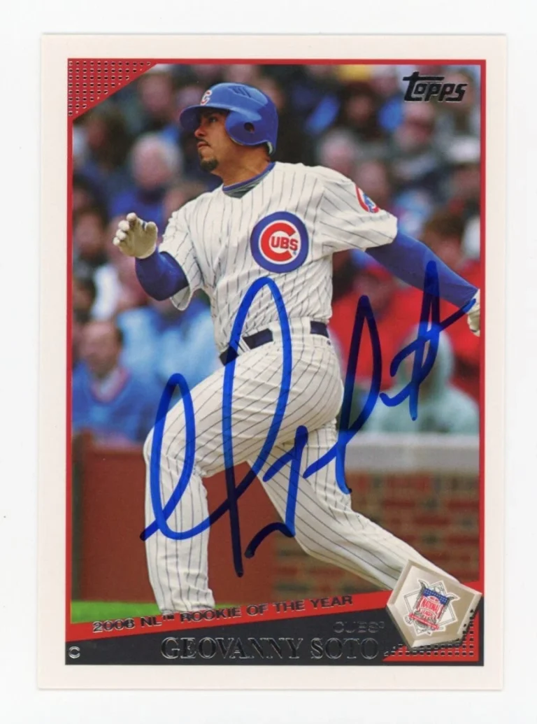 SIGNED BASEBALL CARD AUTO TOPPS 2009 GEOVANY SOTO CHICAGO CUBS #276