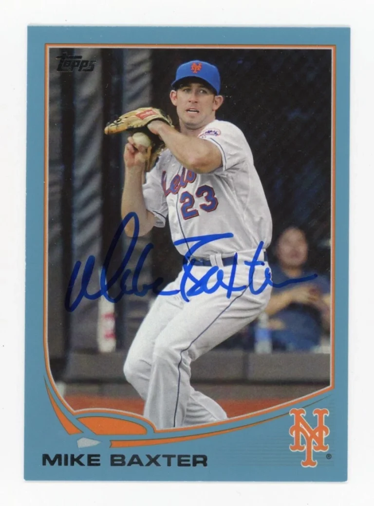 SIGNED BASEBALL CARD AUTO TOPPS 2013 MIKE BAXTER NEW YORK METS #365 VARIATION