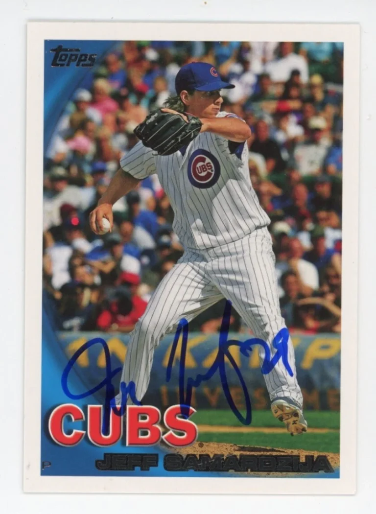 SIGNED BASEBALL CARD AUTO TOPPS 2010 JEFF SAMARDZIJA CHICAGO CUBS #123