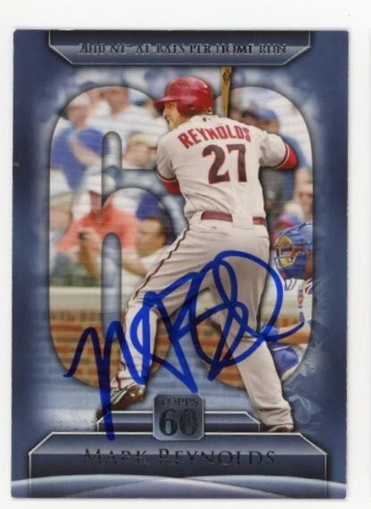 SIGNED BASEBALL CARD AUTO TOPPS 2011 MARK REYNOLDS ARIZONA DBACKS #T60-34