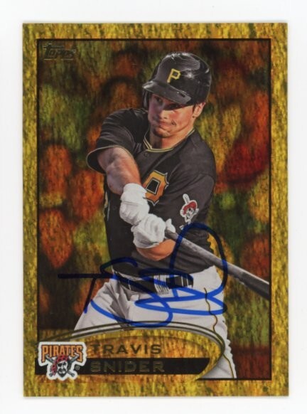 SIGNED BASEBALL CARD AUTO TOPPS 2012 TRAVIS SNIDER PITTSBURGH PIRATES #US263