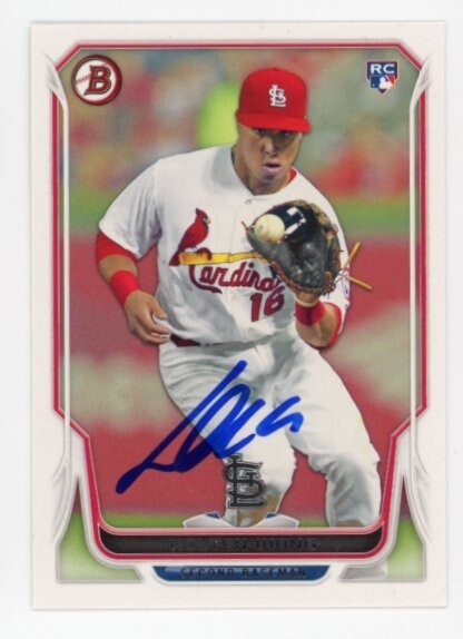 SIGNED BASEBALL CARD AUTO BOWMAN 2014 KOLTEN WONG ST LOUIS CARDINALS #42 RC