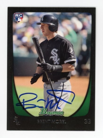 SIGNED BASEBALL CARD AUTO BOWMAN 2011 BRENT MOREL CHICAGO WHITE SOX #196 RC
