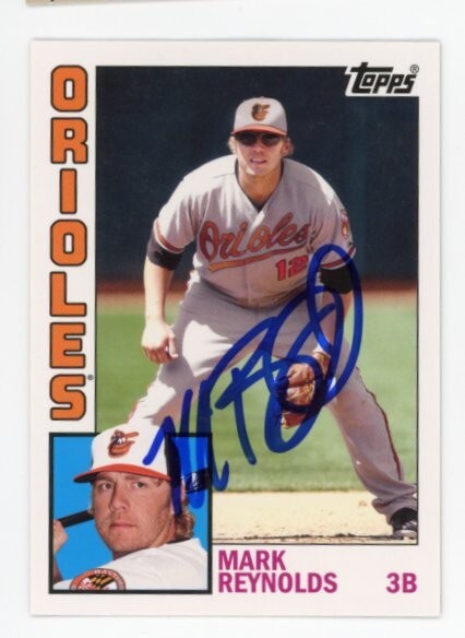 SIGNED BASEBALL CARD AUTO 2012 TOPPS ARCHIVES MARK REYNOLDS BALTIMORE ORIOLES
