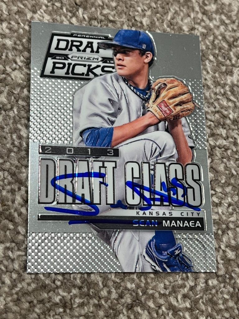 SIGNED BASEBALL CARD AUTO 2013 PRIZM SEAN MANAEA #134 KANSAS CITY ROYALS