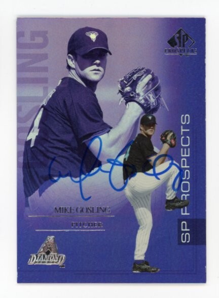 SIGNED BASEBALL CARD AUTO MIKE GOSLING DIAMONDBACKS 2004 UD SP #123 UPPER DECK