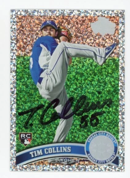 SIGNED BASEBALL CARD AUTO 2011 TOPPS DIAMOND TIM COLLINS KANSAS CITY ROYALS #471