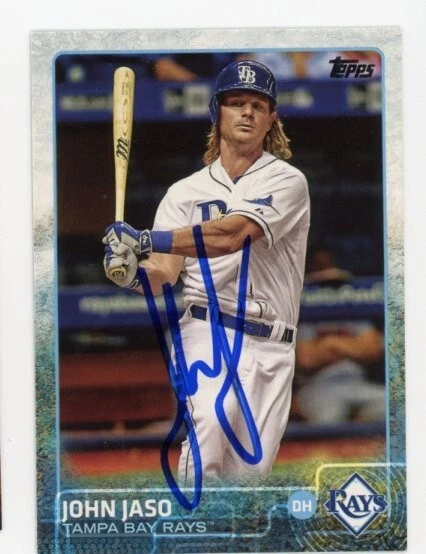 SIGNED BASEBALL CARD AUTO TOPPS 2015 TAMPA BAY RAYS JOHN JASO #US259 CATCHER