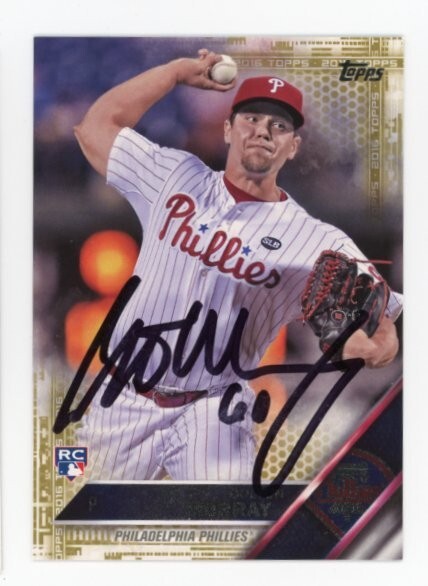 SIGNED BASEBALL CARD AUTO TOPPS 2016 PHILLIES COLTON MURRAY #488 /2016 GOLD RC