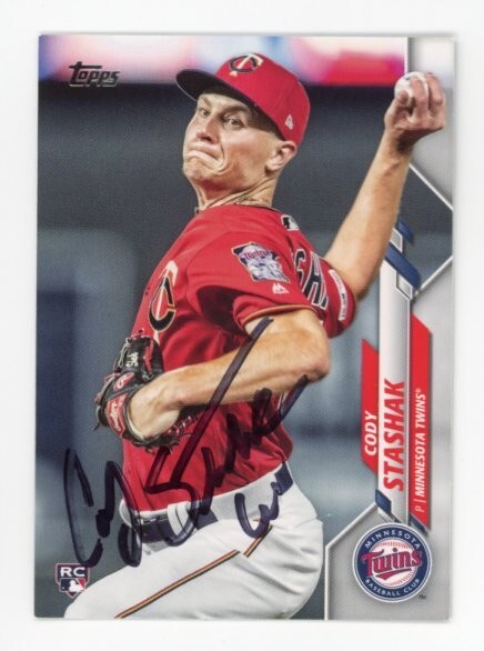 SIGNED BASEBALL CARD AUTO TOPPS 2020 MINNESOTA TWINS CODY STASHAK #U22