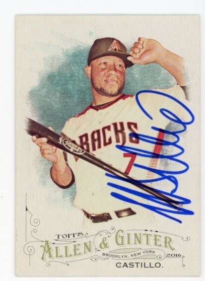 SIGNED BASEBALL CARD AUTO TOPPS ALLEN GINTER A&G 2016 WELLINGTON CASTILLO #311