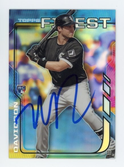 SIGNED BASEBALL CARD AUTO TOPPS FINEST 2014 MATT DAVIDSON #17 WHITE SOX REF.