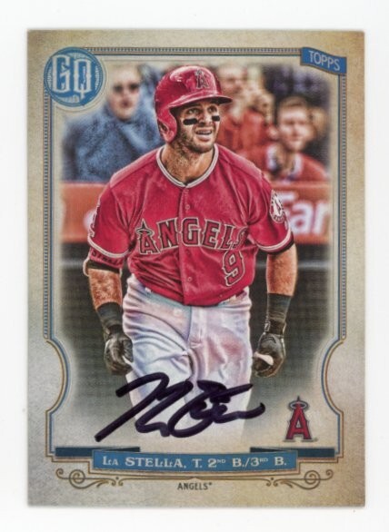 SIGNED BASEBALL CARD AUTO TOPPS GYPSY QUEEN 2020 TOMMY LA STELLA LA ANGELS #290