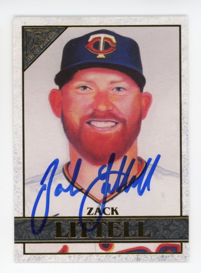 SIGNED BASEBALL CARD AUTO 2020 TOPPS GALLERY ZACK LITTELL MINNESOTA TWINS #133