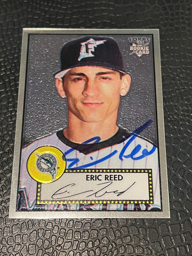 SIGNED BASEBALL CARD AUTO #TCRC78 ERIC REED FLORDIA MARLINS TOPPS '52 2006 /1952