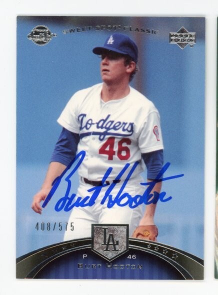 SIGNED BASEBALL CARD AUTO 2007 UPPER DECK SWEET SPOT CLASSIC BERT HOOTON /575 UD