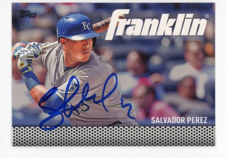 SIGNED BASEBALL CARD AUTO KANSAS CITY ROYALS SALVADOR PEREZ 2016 TOPPS #TF4