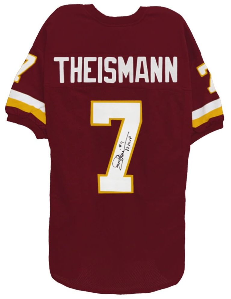 JOE THEISMANN Washington Signed Football Jersey w/83 MVP - SCHWARTZ