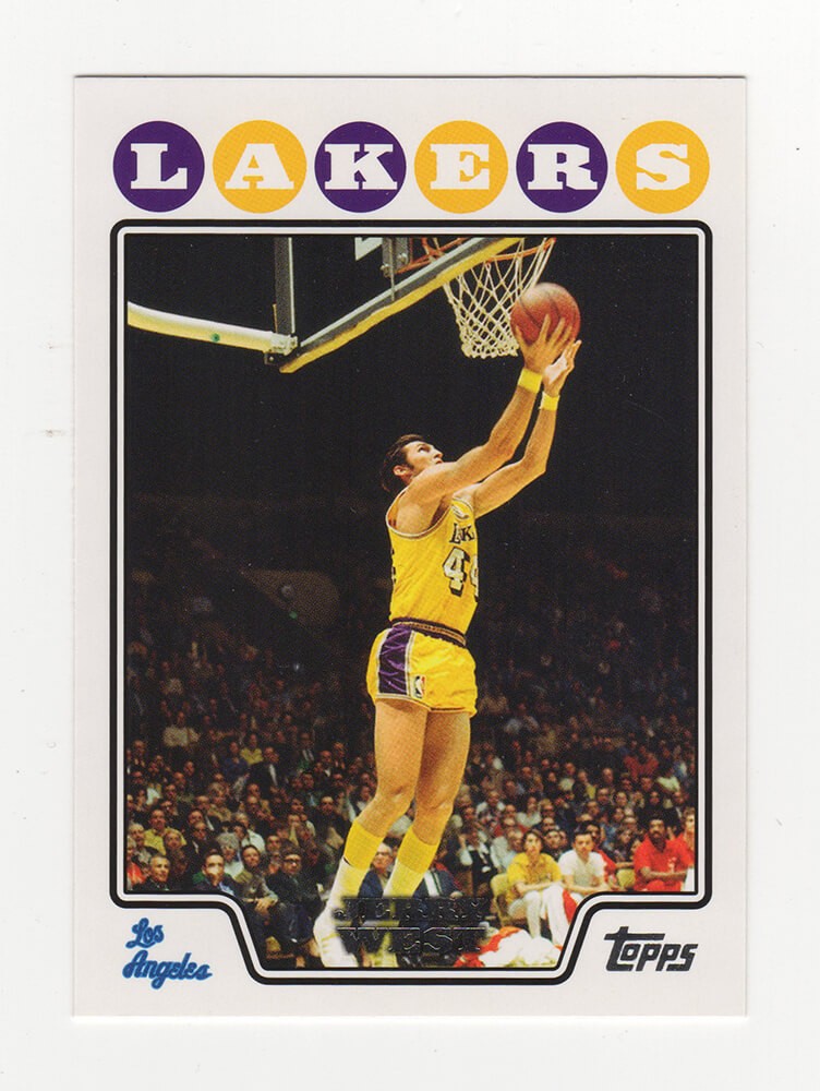 Jerry West Los Angeles Lakers 2008 Topps Basketball Trading Card #180 (LOT of 5)