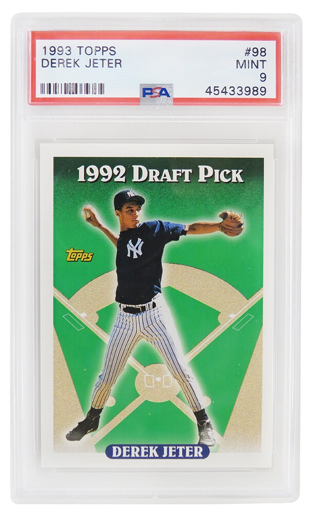 Derek Jeter 1993 Topps Baseball #98 RC Rookie Card - PSA 9 MINT (New Label)