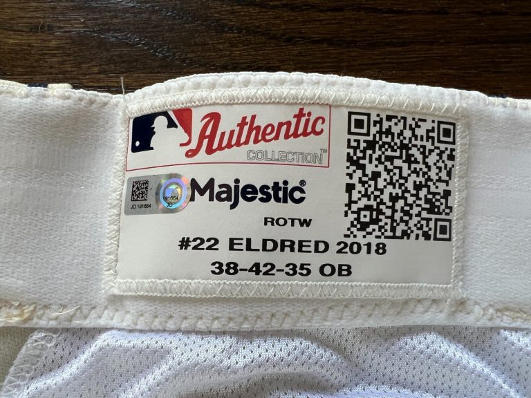GAME USED ? ISSUED PANTS KANSAS CITY ROYALS TBTC MONARCHS 2018 CAL ELDRED