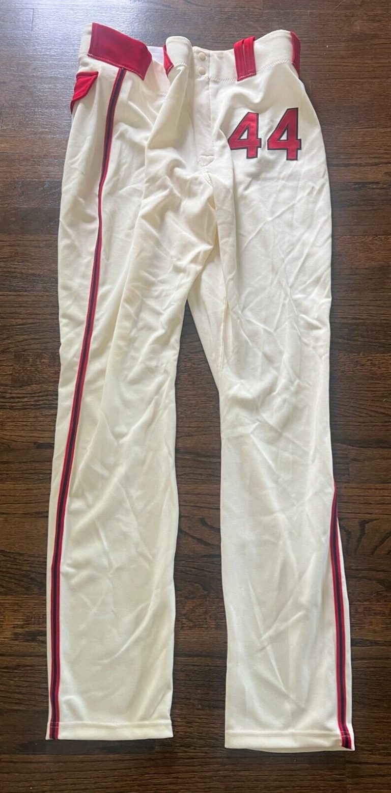 GAME USED BASEBALL PANTS KANSAS CITY ROYALS MONARCHS 2017 COACH BRIAN BUCHANAN
