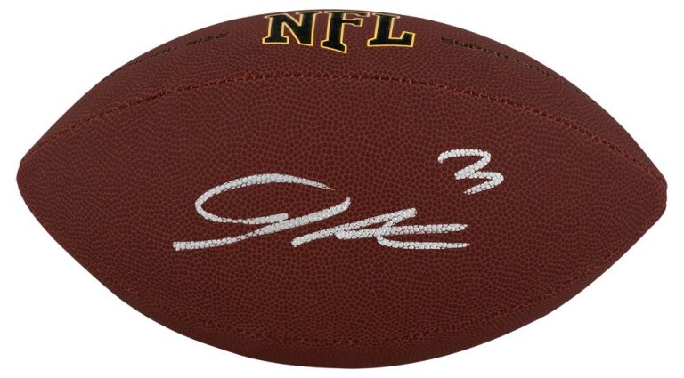 Jordan Addison Signed Wilson Super Grip Full Size NFL Football  - (SCHWARTZ COA)