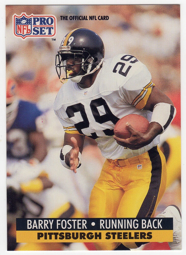 Barry Foster Steelers 1991 Pro Set ROOKIE RC Football Card #844 (Lot of 25)
