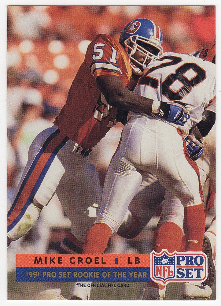 Mike Croel Denver Broncos 1991 Pro Set ROOKIE RC Football Card #850 (Lot of 25)