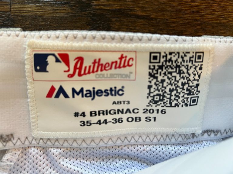 2016 MLB GAME USED ATLANTA BRAVES BASEBALL PANTS NEGRO LEAGUE TBTC REID BRIGNAC