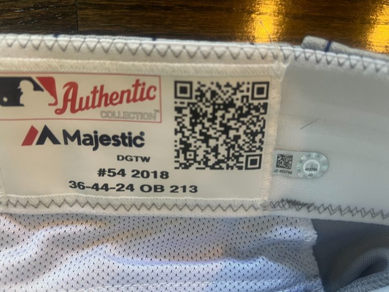 GAME USED ? ISSUED BASEBALL PANTS DETROIT TIGERS STARS TBTC 2018 DREW VerHAGEN