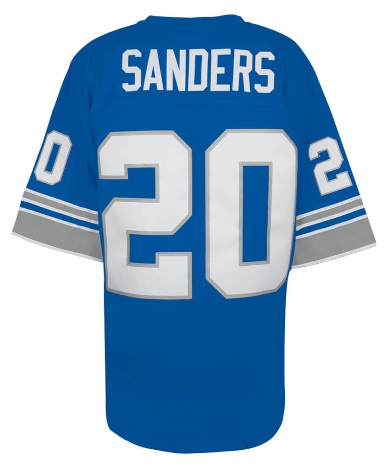 Barry Sanders Detroit Lions 1996 Blue T/B NFL Legacy Football Jersey (Size XL)
