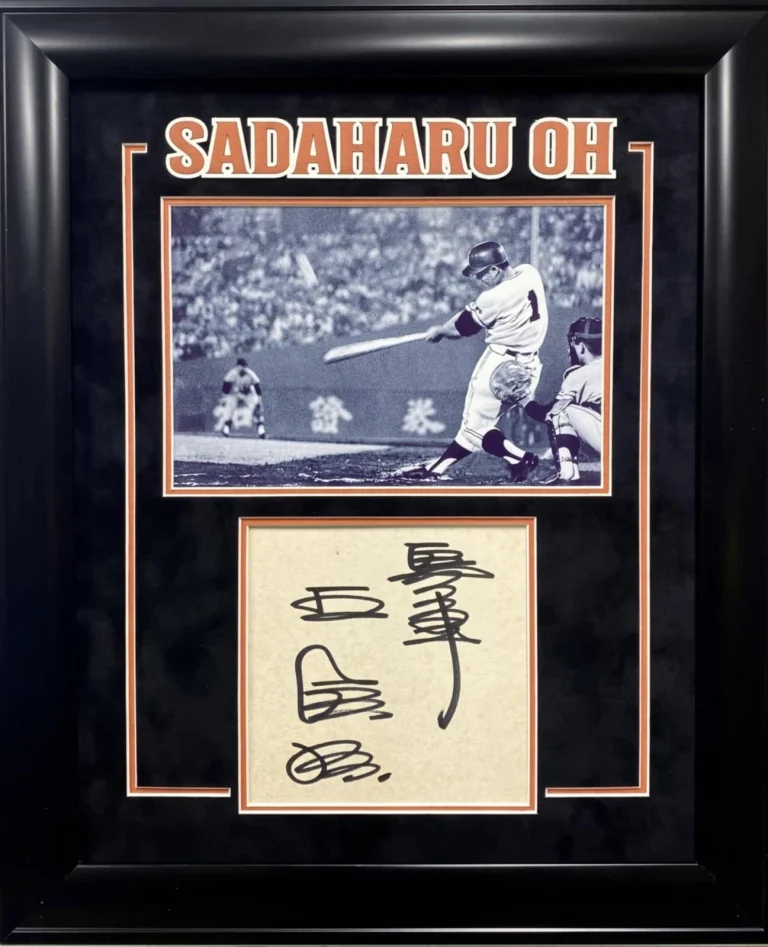 Sadaharu Oh Yomiuri Giants Japanese Babe Ruth Signed Autograph Photo Display JSA