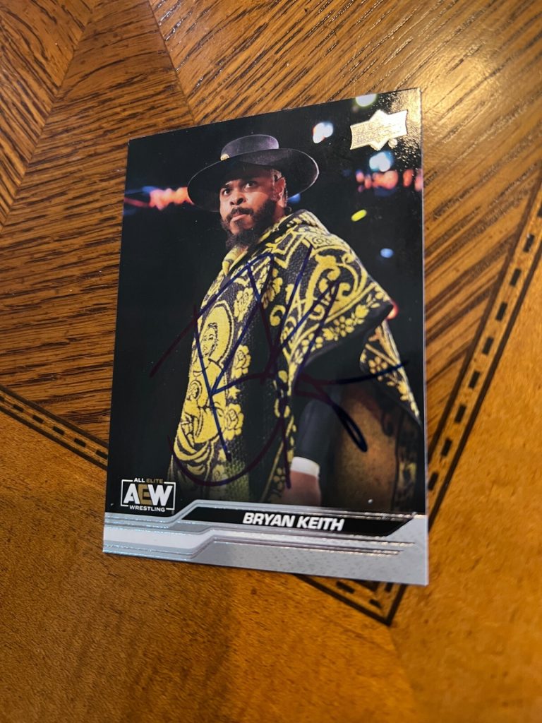 SIGNED ALL ELITE WRESTLING CARD AUTO 2024 UPPER DECK UD AEW BRYAN KEITH #47