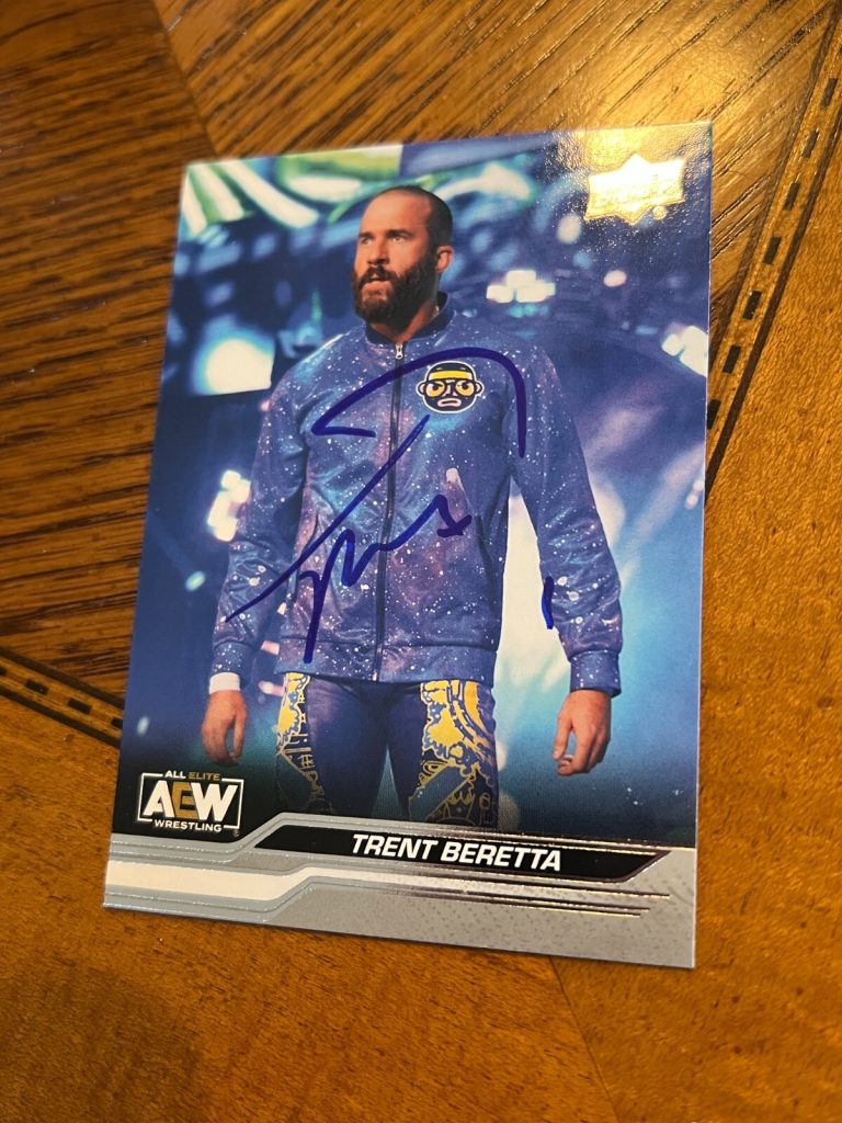 SIGNED ALL ELITE WRESTLING CARD AUTO 2024 UPPER DECK UD AEW TRENT BERETTA #40