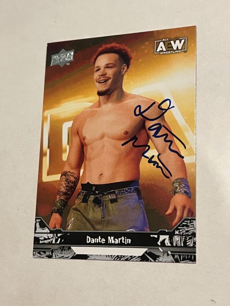 SIGNED ALL ELITE WRESTLING CARD AUTO 2023 UPPER DECK UD AEW DANTE MARTIN #47