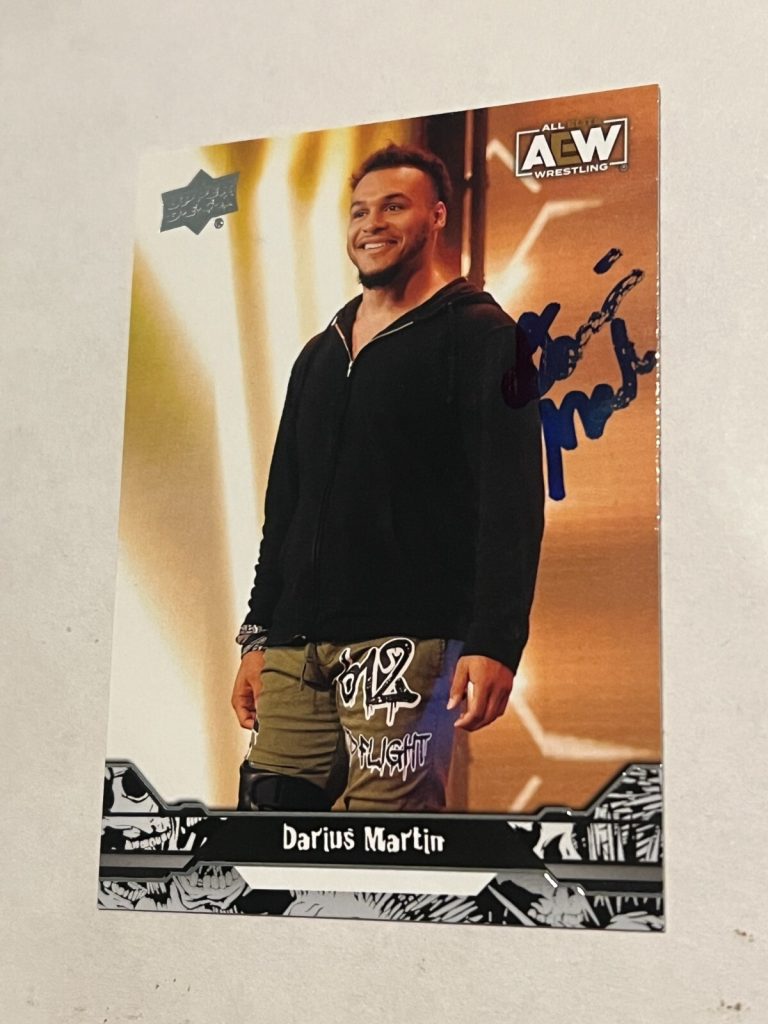 SIGNED ALL ELITE WRESTLING CARD AUTO 2023 UPPER DECK UD AEW DARIUS MARTIN #29