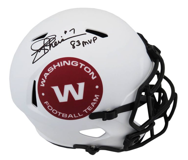 Joe Theismann Signed WFT Lunar Eclipse F/S Speed Rep Helmet w/83 MVP - (SS COA)