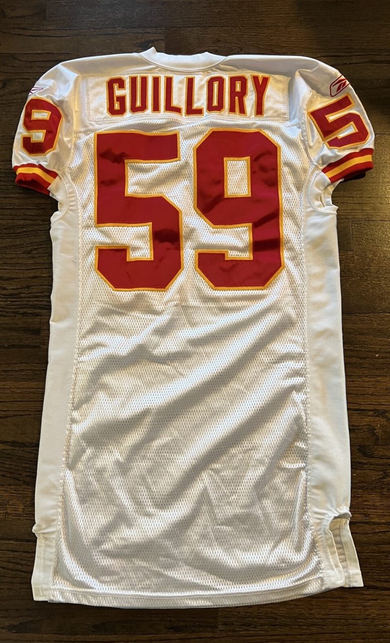 KANSAS CITY CHIEFS GAME USED ? ISSUED FOOTBALL JERSEY BRANDON GUILLORY UL MONROE