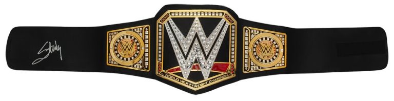 Sting Signed WWE World Championship Replica Toy Wrestling Belt - (SS COA)