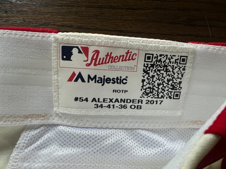 GAME USED BASEBALL PANTS KANSAS CITY ROYALS MONARCHS 2017 SCOTT ALEXANDER