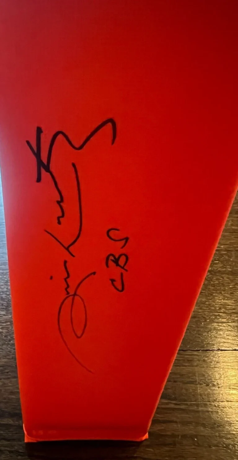 NFL / GOLF ANNOUNCER JIM NANTZ SIGNED FOOTBALL PYLON AUTO JSA COA
