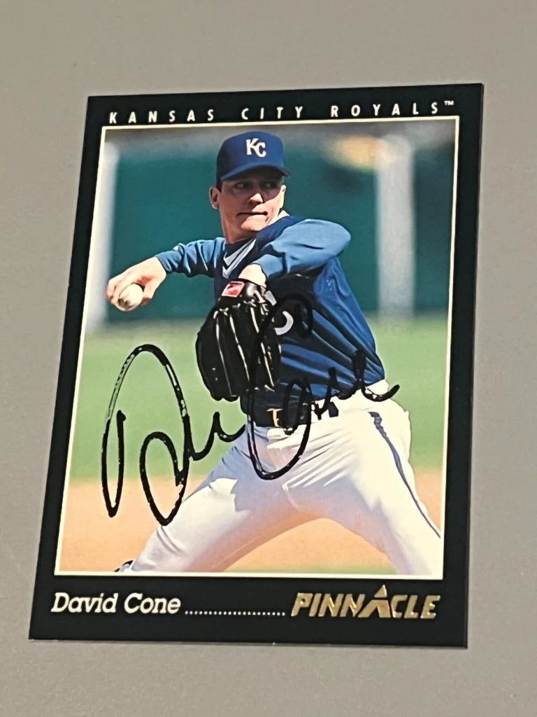 SIGNED BASEBALL CARD AUTO DAVID CONE KANSAS CITY ROYALS #544 1993 PINNACLE