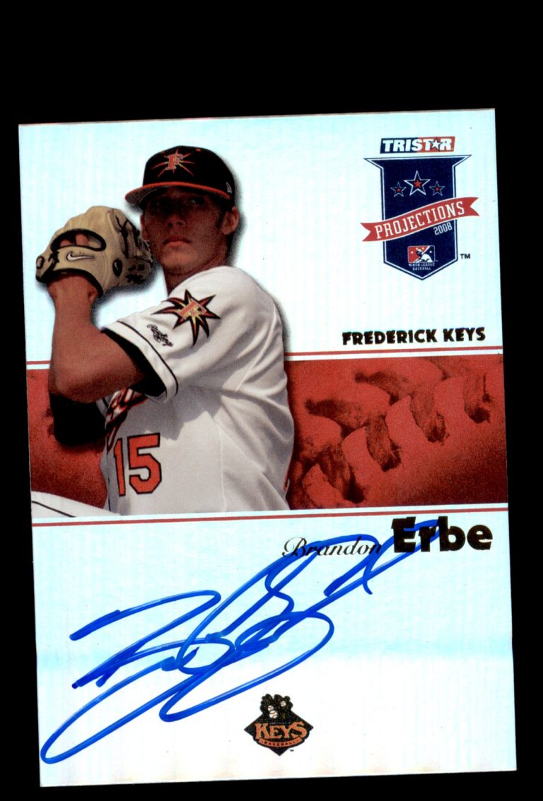 Signed Baseball Card Auto 2008 TriStar #188 Brandon Erbe Reflectives