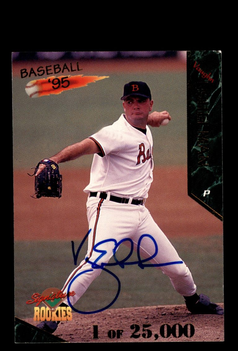 Signed Baseball Card Auto 1995 Signature Rookies #16 Vaughn Eshelman In Person